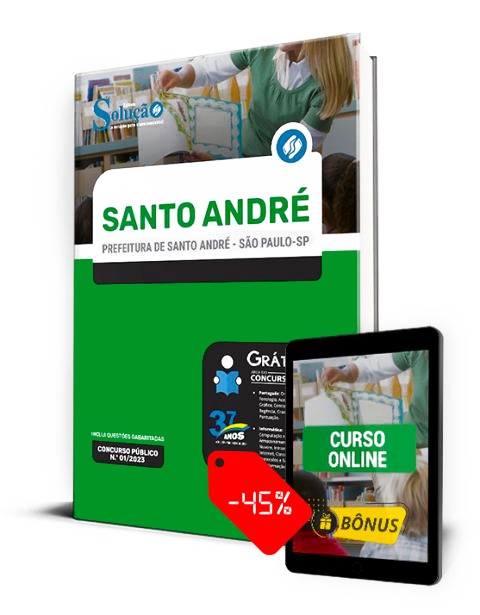 Apostila Concurso Santo André 2023 PDF Grátis Curso Online