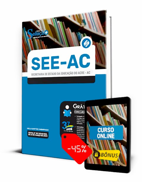 Apostila Concurso SEE AC 2023 PDF Grátis Curso Online