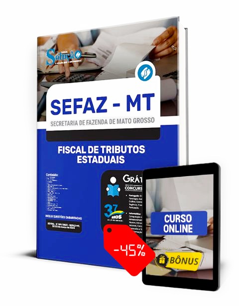 Apostila Concurso SEFAZ MT 2023 PDF Grátis Curso Online