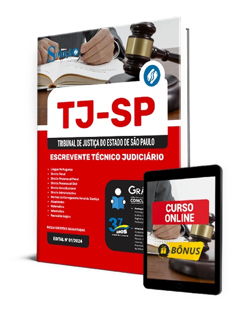Apostila Concurso TJ SP 2024 PDF Grátis Curso Online