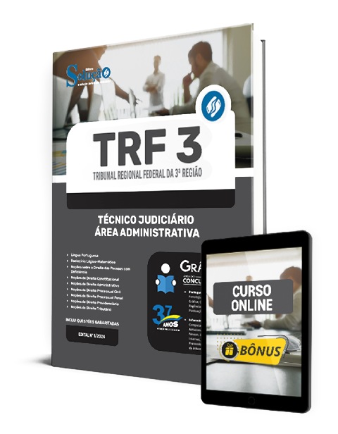Apostila Concurso TRF3 2024 PDF Grátis Curso Online Técnico Judiciário