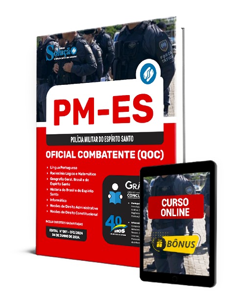 Apostila Concurso PM ES 2024 PDF Grátis Curso Online do Concurso PMES Oficial Combatente 2024